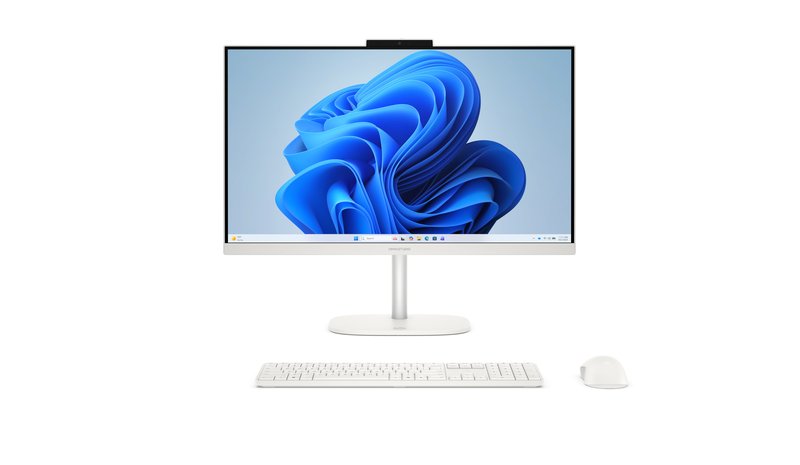 HP OmniStudio All-in-One Desktop 27-cv0001no AMD Ryzen™ 5 40 60,5 cm (23.8") 1920 x 1080 pikseliä All-in-one PC 16 GB LPDDR5x-SDRAM 512 GB SSD Windows 11 Home Wi-Fi 7 (802.11be) Valkoinen D7PY6