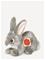 Teddy Hermann - Sitting Rabbit grey 18 cm (TH937012) – kuva 3