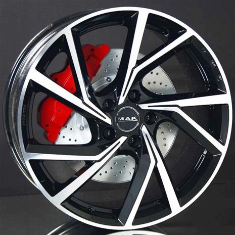 MAK Kassel Black Polished 8x18 5/112 ET43 B57.1