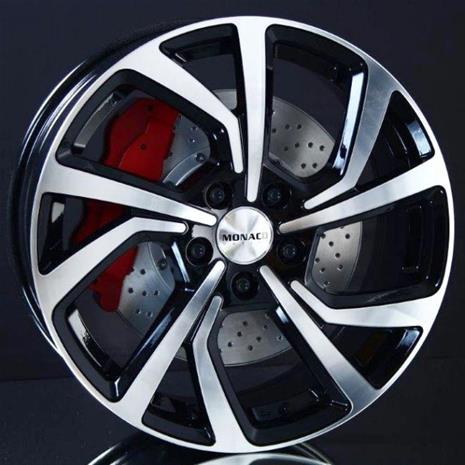 Monaco Pace Gloss Black Polished 7.5x18 5/108 ET45 B63.4