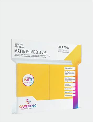 GameGenic Matte Prime Sleeves Yellow