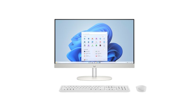 HP All-in-One 24-cr0864no AMD Ryzen™ 5 7520U 60,5 cm (23.8") 1920 x 1080 pikseliä All-in-one PC 8 GB LPDDR5-SDRAM 512 GB SSD Windows 11 Home Wi-Fi 6 (802.11ax) Valkoinen BR0C5
