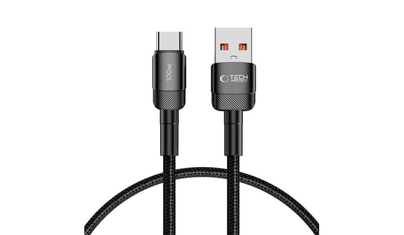 Tech-Protect UltraBoost Evo Cable USB-C / USB-A 100W 5A 0.5m - Black