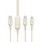 Dudao L7SF 2in1 cable USB-C - USB-C / Lightning 100W 1.2m - beige – kuva 2