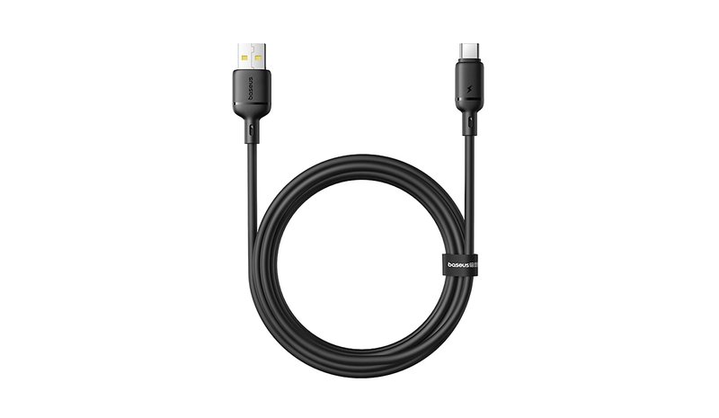 Baseus Silky 3A USB-A - USB-C Cable 1m - Black