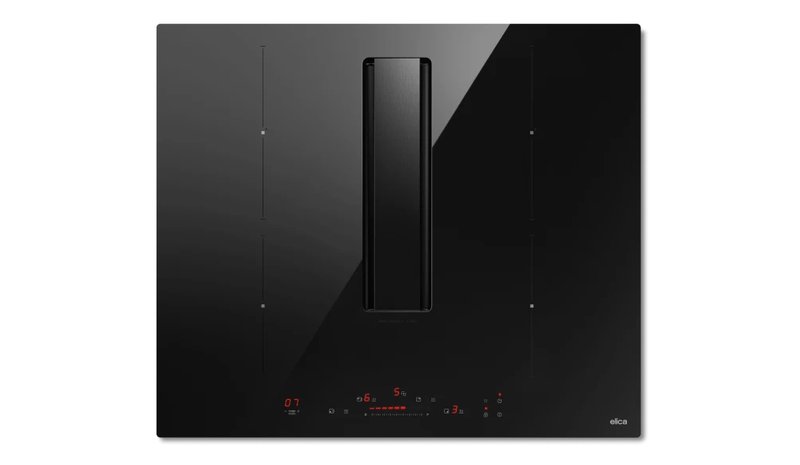 Elica NikolaTesla Alpha B BL/A/60 Musta Kiinteä 60 cm Keittoalueinduktioliesi 4 alue(tta) Sisäänrakennettu huppu PRF01