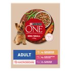 säästöpakkaus: 20x85g Purina ONE Mini Adult kana, naudanliha & lammas märkäruoka koirille