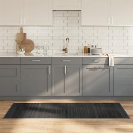 vidaXL Matto suorakaide harmaa 70x200 cm bambu