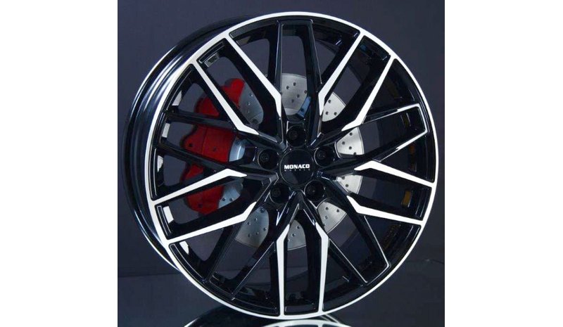 Monaco GPX Black Polished 8x20 5/108 ET45 B63.4 – kuva 1/2