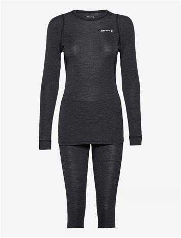 CRAFT - CORE Wool Merino Set - Aluskerrastot - female | Black | Koko: M