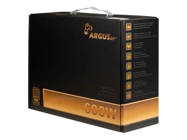 Inter-Tech Argus BPS-600 600W -virtalähde, 80 Plus Bronze