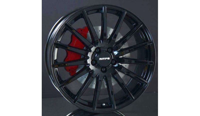 Nitro Sting FF Gloss Black 7x18 5/108 ET45 B63.3 – kuva 1/2