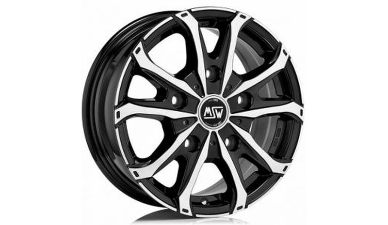 MSW 48 Van Black Polished 6.5x16 6/130 ET62 B84.1 – kuva 2/2