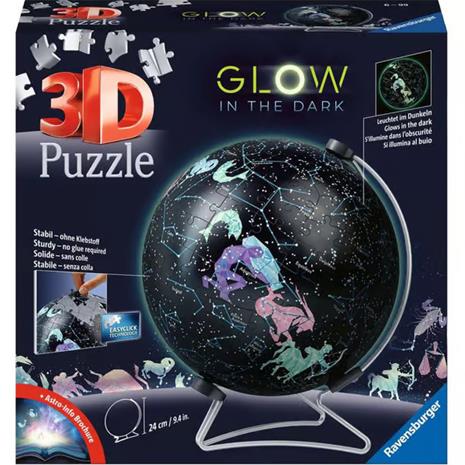 3D hehkuva pimeä tähtipallo 180p