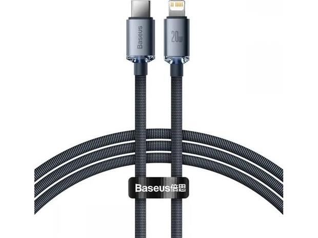 Baseus Crystal cable USB-C to Lightning 20W PD 1.2m (black)