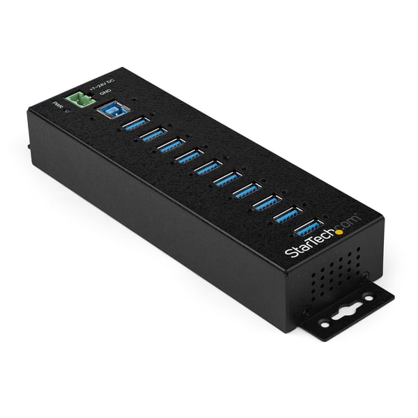 StarTech.com HB30A10AME keskitin USB 3.2 Gen 1 (3.1 Gen 1) Type-B 5000 Mbit/s Musta