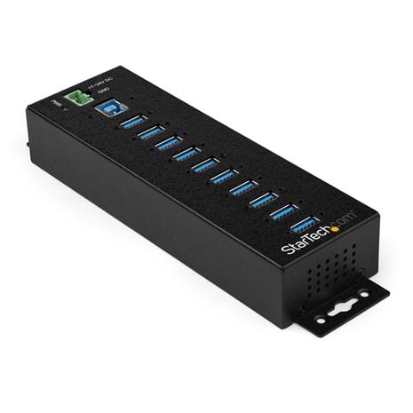 StarTech.com 10-Port USB 3.0 Hub with Power Adapter - Metal Industrial USB-A Hub with ESD & 350W Surge Protection - Din/Wall/Desk Mountable - High Speed USB 3.2 Gen 1 (5Gbps) Hub – kuva 5/6