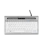 BakkerElkhuizen S-board 840 näppäimistö Office USB QWERTZ Sveitsi Vaaleanharmaa, Valkoinen BNES8