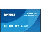iiyama LH4366UHSB-B1AG infonäyttö Digitaalinen litteä infotaulu 109,2 cm (43") LCD Wi-Fi 800 cd/m² 4K Ultra HD Musta Sisäänrakennettu prosessori Android 24/7 LH436