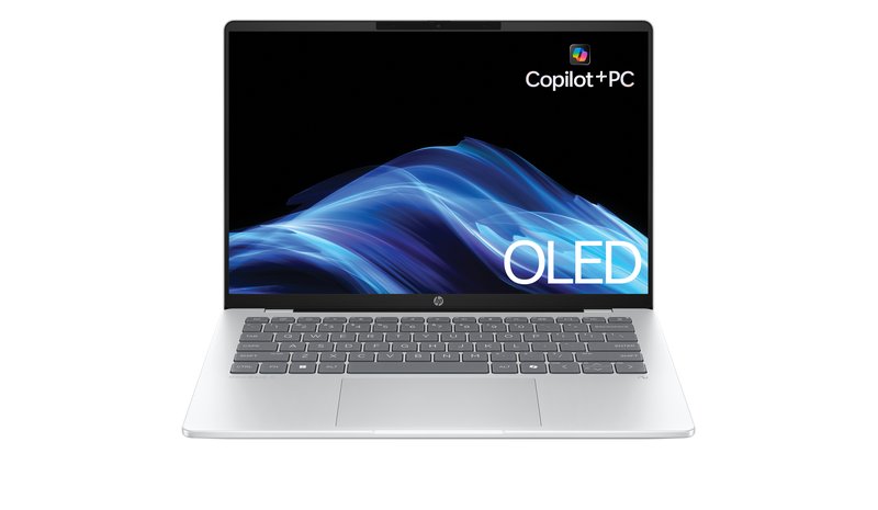 HP OmniBook 5 NGAI 14-he0831no Copilot+ PC Snapdragon X1P-42-100 Kannettava tietokone 35,6 cm (14") 2K 32 GB LPDDR5x-SDRAM 1 TB SSD Wi-Fi 6E (802.11ax) Windows 11 Home Hopea BV3N2 – kuva 1/2