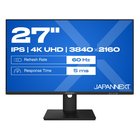 JAPANNEXT JN-IPS270UHD60F tietokoneen litteä näyttö 68,6 cm (27") 3840 x 2160 pikseliä 4K Ultra HD LED Musta JN-IP