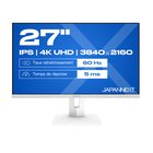 JAPANNEXT JN-IPS270UHD60F-C65W-HSP-W tietokoneen litteä näyttö 68,6 cm (27") 3840 x 2160 pikseliä 4K Ultra HD LED Valkoinen JN-IP