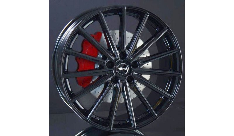 Brock B43 Shiny Black 8.5x20 5/114.3 ET54 B67.1 – kuva 1/2