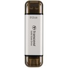 Transcend ESD310 512 GB A-tyypin USB:stä C-tyypin USB:hen 3.2 Gen 2 (3.1 Gen 2) Hopea TS512