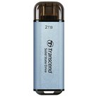 Transcend ESD300 Thunderbolt-teknologia 2 TB A-tyypin USB:stä C-tyypin USB:hen USB 3.2 Gen 2x2 Sininen TS2TE