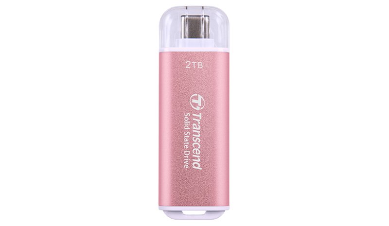 Transcend TS2TESD300P ulkoinen SSD 2 TB USB Type-C Vaaleanpunainen TS2TE – kuva 2/2