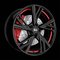 MAM RS5 Black Painted Red Inside 7,5X17 – kuva 1