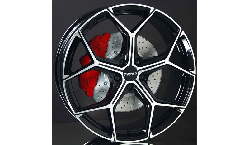 Monaco Wheels GP16 Black/Polished 8X20 – kuva 1/2