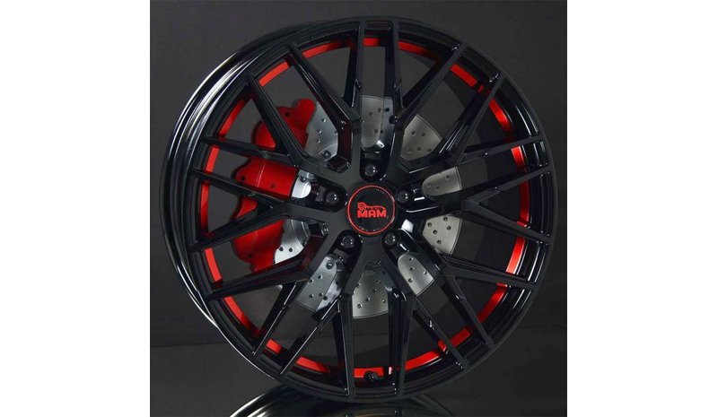 MAM RS4 Black Painted Red Inside 8X18 – kuva 1/1