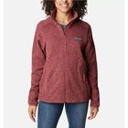 Columbia W Sweater Weather Full Zip Beetroot Heather - XS, Miesten takit, paidat ja muut yläosat