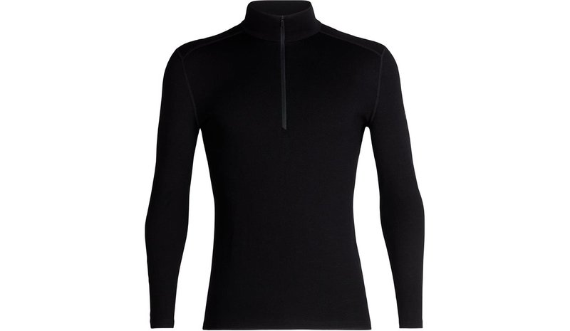 Icebreaker M 260 Tech LS Half Zip Musta - S, Miesten alusasut – kuva 1/1
