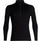 Icebreaker M 260 Tech LS Half Zip Musta - M, Miesten alusasut – kuva 1