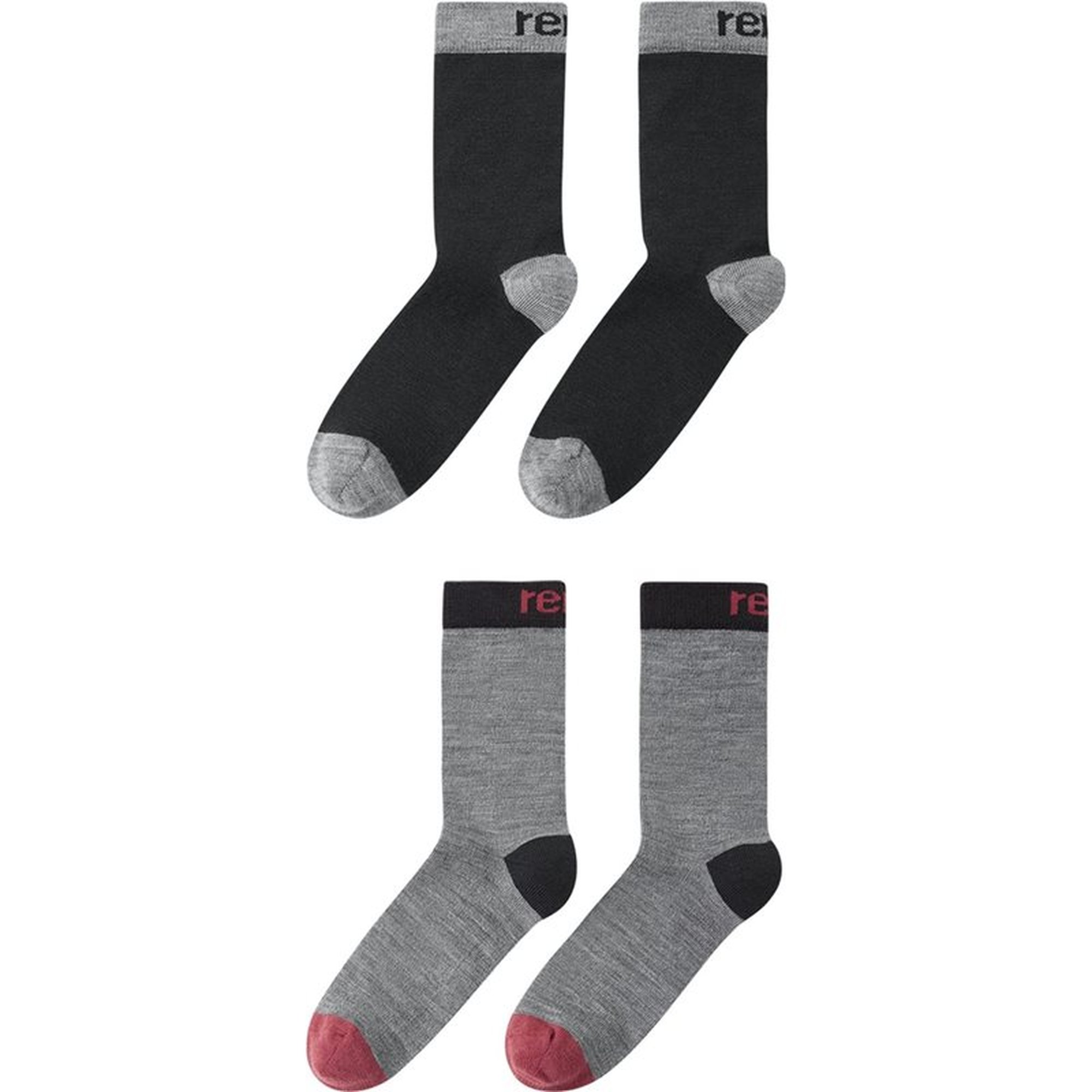 Reima Socks Parit 2-pack Black - 30/33