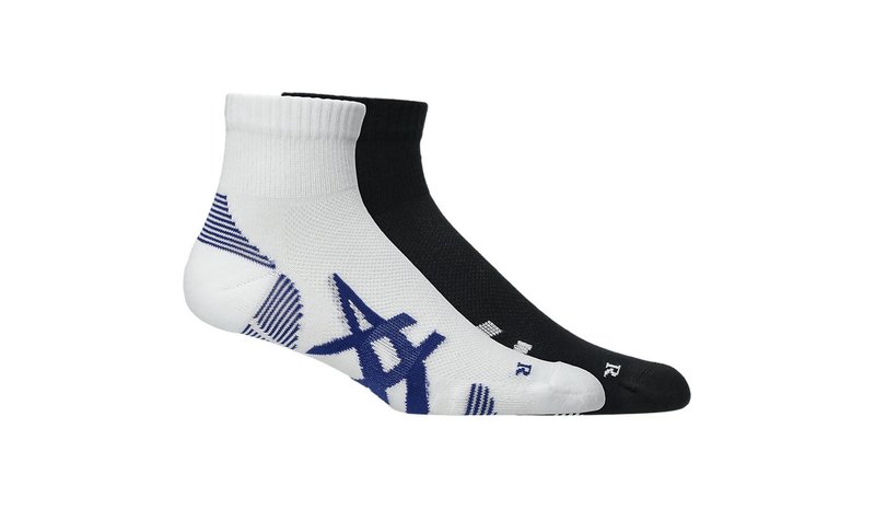 Asics 2 Pack Cushioned Run Quarter Sock Performance Black/Brilliant White - M – kuva 1/3
