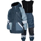 Lindberg Fagerhult Rain Set,Fleece Iron Blue/Blue - 120 cl