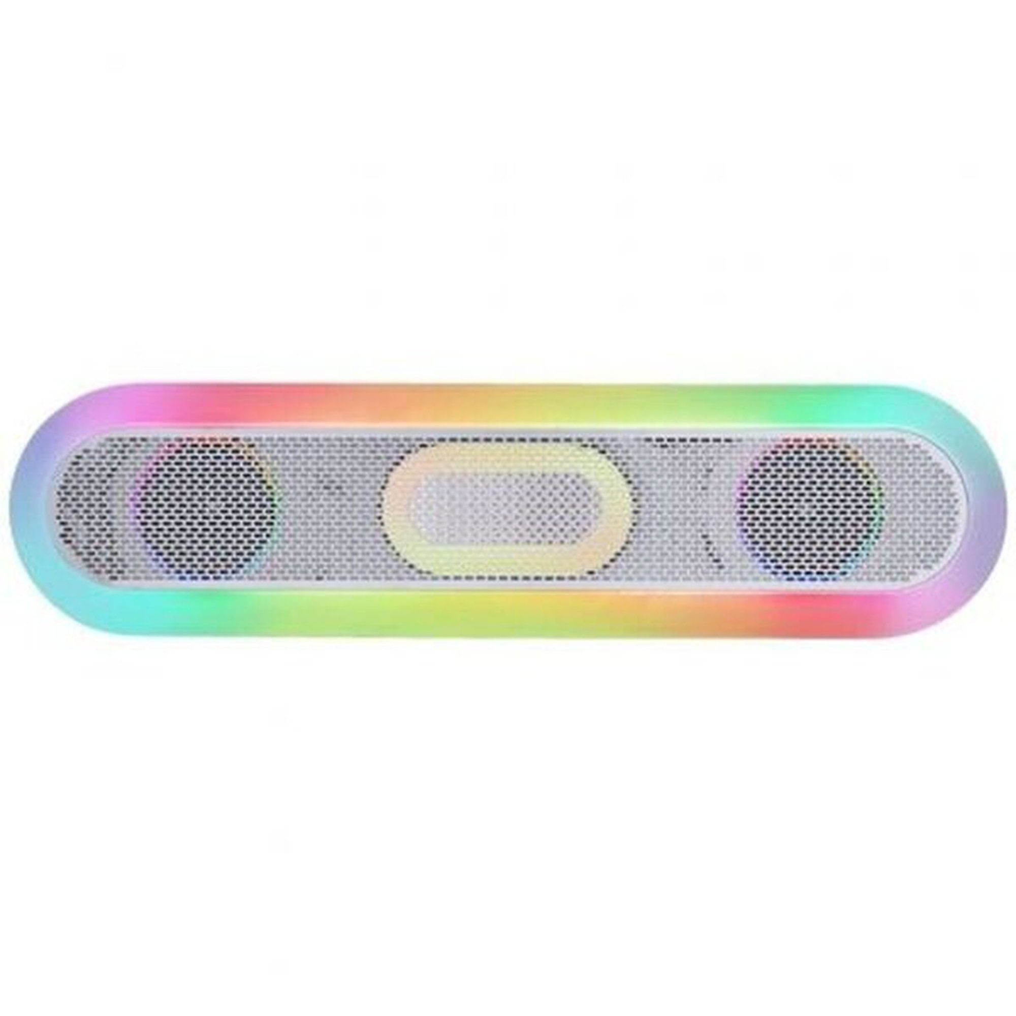Mars Gaming MSB-ORB, 20 W kannettava kaiutin ja soundbar, Orbilight RGB 360, kolmoisohjain, Bluetooth 5.3/MicroSD/AUX/FM, valkoinen