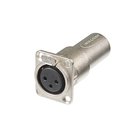 Neutrik NA3FDM kaapelin sukupuolenvaihtaja XLR Hopea NA3FD
