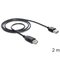 DeLOCK EASY-USB 2.0-A - USB 2.0-A, 2m USB-kaapeli USB A 0,48 Gbit/s Musta 83371 – kuva 1