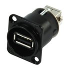 Neutrik NAUSB-B kaapelin sukupuolenvaihtaja USB A (F) USB B (M) Musta, Hopea NAUSB