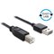 DeLOCK 2m USB 2.0 A - B m/m USB-kaapeli USB A USB B 0,48 Gbit/s Musta 83359 – kuva 1