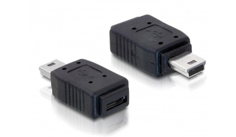 DeLOCK Adapter USB mini/USB micro-B USB mini M micro-B FM Musta 65155 – kuva 1/2