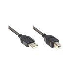 Alcasa USB 2.0 1.8m USB-kaapeli 1,8 m USB A USB B Musta 2510