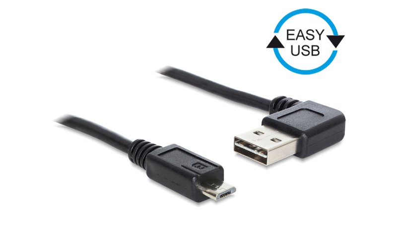 DeLOCK 0.5m, USB2.0-A/USB2.0 Micro-B USB-kaapeli 0,5 m USB A Micro-USB B 0,48 Gbit/s Musta 85163 – kuva 1/1