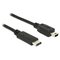 DeLOCK 0.5m, USB2.0-C/USB2.0 Mini-B USB-kaapeli 0,5 m Mini-USB B USB C 0,48 Gbit/s Musta 83335 – kuva 1