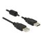 DeLOCK 1m, 2xUSB 2.0-A USB-kaapeli USB 2.0 USB A 0,48 Gbit/s Musta 84889 – kuva 1