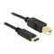 DeLOCK 2m, USB2.0-C/USB2.0-B USB-kaapeli USB B USB C 0,48 Gbit/s Musta 83330 – kuva 1